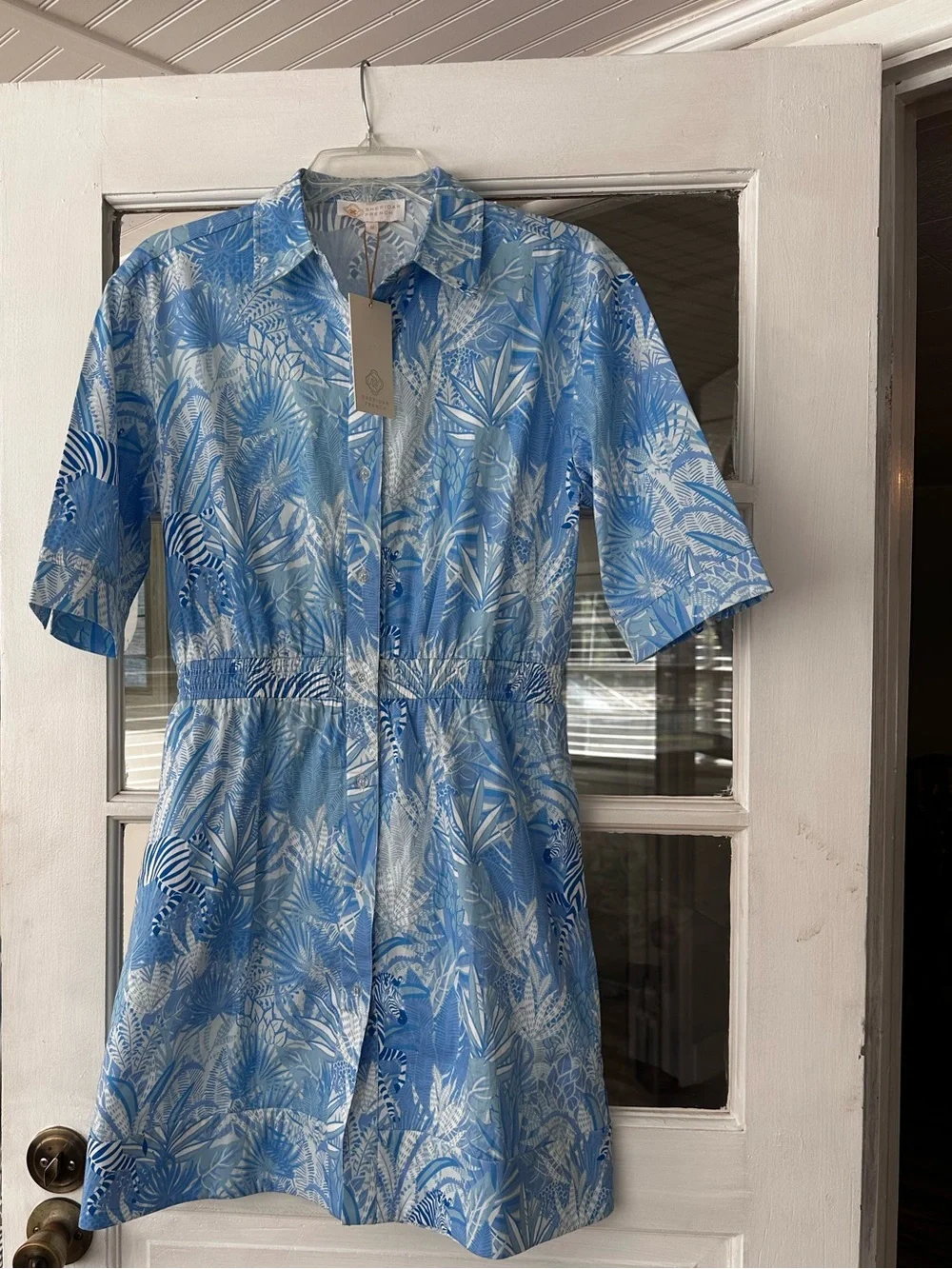 NEW SHERIDAN FRENCH parker dress in french blue zebra soiree - Picture 4 of 10